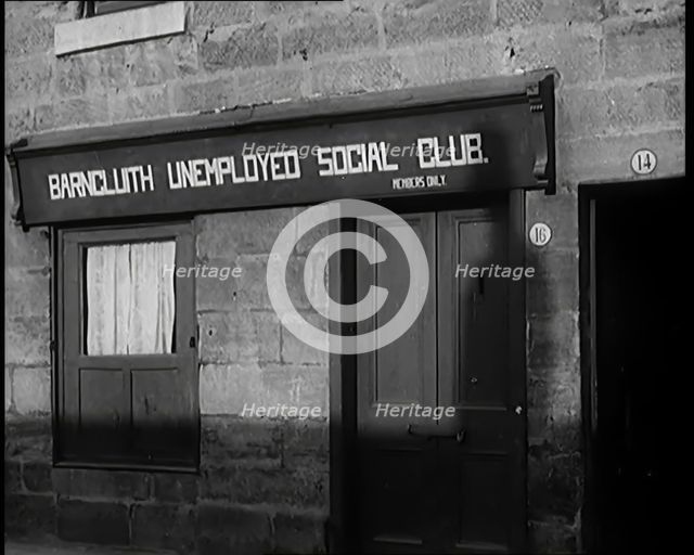 Exterior of Barncluith Unemployed Social Club, 1931. Creator: British Pathe Ltd.