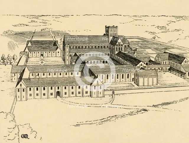 'Exterior of Benedictine Monastery', (1931). Artist: Charles Henry Bourne Quennell.