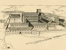 Exterior of Benedictine Monastery (1931). Artist: Charles Henry Bourne Quennell