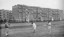 Exterior of Hawthorne Court Apartments, Jackson Heights, New York, 1922