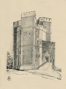 Exterior of Orford Castle, Suffolk (the Battlements restored) (1931). Artist: Charles Henry Bourne Quennell