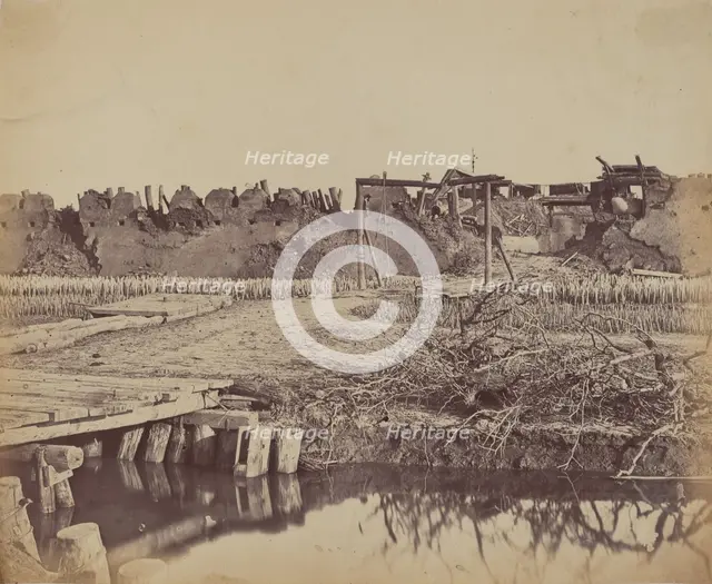 Exterior of North Fort Showing the English Entrance, August 21, 1860, 1860. Creator: Felice Beato.