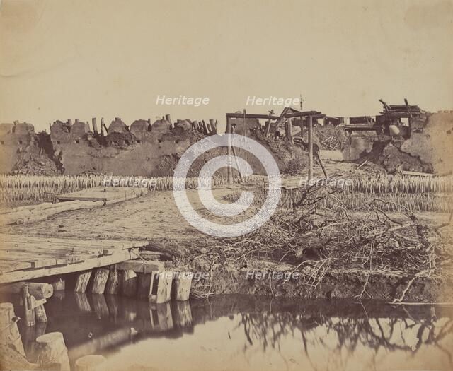 Exterior of North Fort Showing the English Entrance, August 21, 1860, 1860. Creator: Felice Beato.