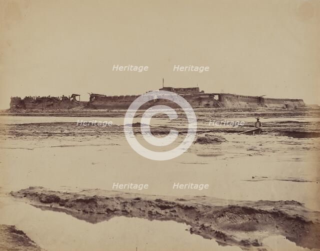 Exterior of North Taku Fort on Peiho River, Showing the English and French Entrance, Aug 21, 1860. Creator: Felice Beato.