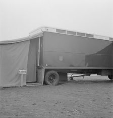 Exterior of shower unit, FSA camp, Merrill, Klamath County, Oregon, 1939. Creator: Dorothea Lange