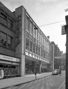 Exterior of the newly refurbished Co-op in Barnsley, 1961. Creator: Michael Walters