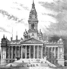 'Exterior of the New Town Hall, Portsmouth 1890. Creator: Unknown