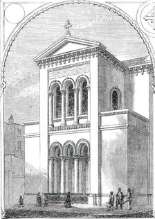 Exterior of the New Greek Church London Wall, 1850. Creator: Unknown