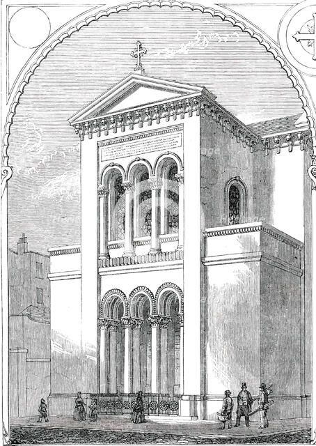 Exterior of the New Greek Church London Wall, 1850. Creator: Unknown.