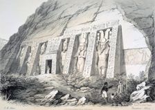 Exterior of the North Temple, Ebsamboul, Nubia c1850. Artist: Augustus Butler