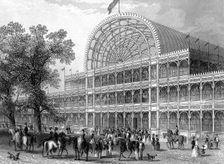 Exterior of the north transept of the Crystal Palace, London, built for the Great Exhibition, 1851