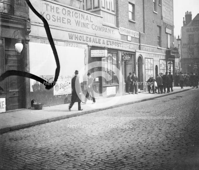 Exterior of The Original Kosher Wine Company, London.  Artist: John Galt