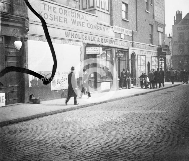 Exterior of The Original Kosher Wine Company, London.  Creator: John Galt.