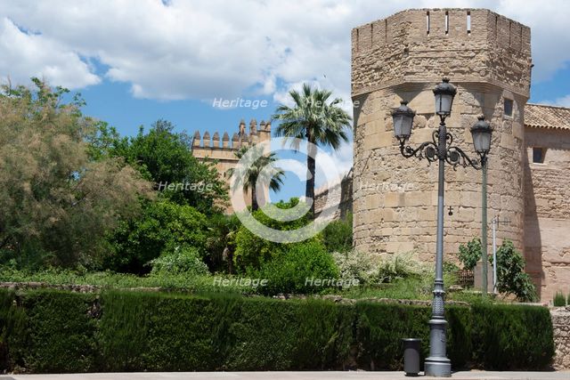 Exterior of The Alcázar (de los Reyes Cristianos or Christian Kings), Cordoba, Spain, 2023. Creator: Ethel Davies.