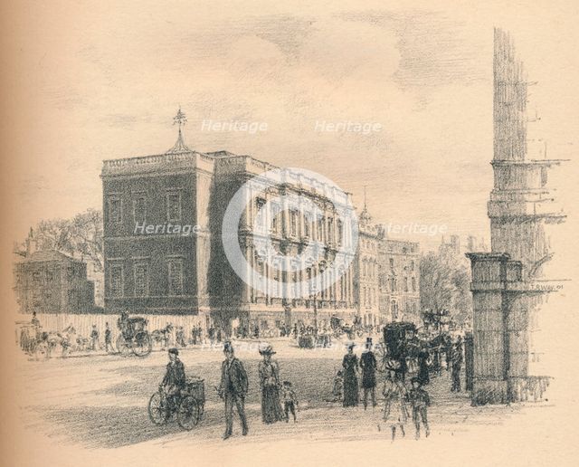 'Exterior of the Banqueting Hall, Whitehall Palace', 1902. Artist: Thomas Robert Way.