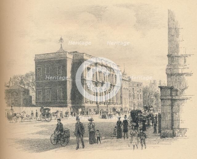 'Exterior of the Banqueting Hall, Whitehall Palace', 1902. Artist: Thomas Robert Way.