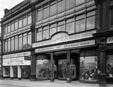Exterior of the Barnsley Co-op central men's tailoring department, South Yorkshire, 1959. Creator: Michael Walters