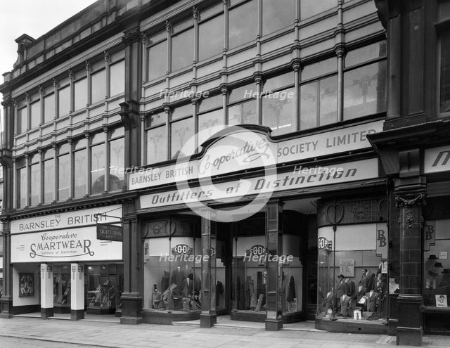 Exterior of the Barnsley Co-op central men's tailoring department, South Yorkshire, 1959. Creator: Michael Walters.