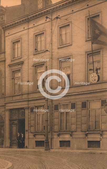 Exterior of the Cuban Embassy in Brussels, Belgium, 1927.  Creator: Unknown.