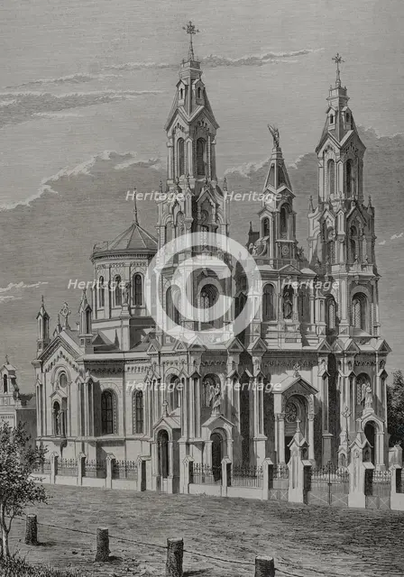 Exterior of the Church of Santa Felicitas, Buenos Aires, Argentina, 1878.  Creator: Enrique Alba.