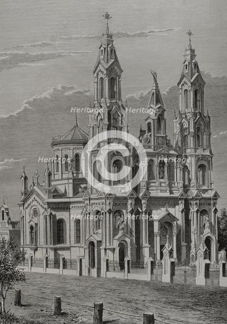 Exterior of the Church of Santa Felicitas, Buenos Aires, Argentina, 1878.  Creator: Enrique Alba.