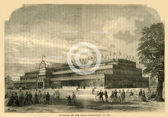 'Exterior of the Great Exhibition of 1851', (c1876). Creator: Unknown.