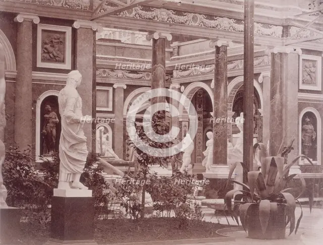 'Exterior of the Italian Court', Crystal Palace, Sydenham, 1852-1854. Creator: Philip Henry Delamotte.