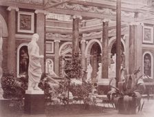 Exterior of the Italian Court Crystal Palace, Sydenham, 1852-1854. Creator: Philip Henry Delamotte