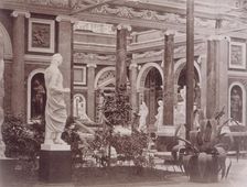 Exterior of the Italian Court Crystal Palace, Sydenham, 1852-1854. Creator: Philip Henry Delamotte