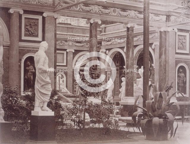 'Exterior of the Italian Court', Crystal Palace, Sydenham, 1852-1854. Creator: Philip Henry Delamotte.