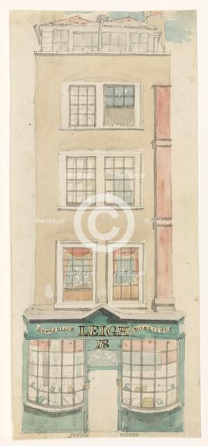 Exterior of the store of bookseller and publisher Samuel Leigh in London, 1814-c.1840. Creator: Anon.