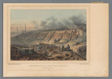 Exterior of the shell-proof field hospital, Citadel of Antwerp, 1832, (1833). Creator: Auguste Raffet