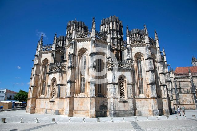 Exterior of the Unfinished Chapels, Monastery of Batalha, Batalha, Portugal, 2009  Creator: Samuel Magal.