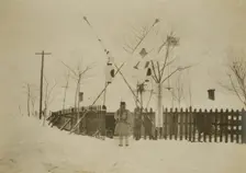 Exterior Red Cross hospital bldg. at Chemulpo, c1904. Creator: Robert Lee Dunn