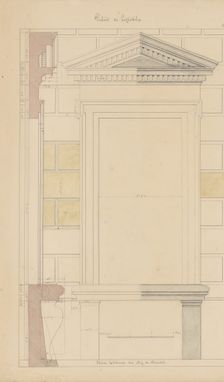 Exterior Window Bay from the Farnese Palace of Caprarola, Preparatory Study..., 1815-23. Creator: François Debret