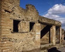 Exterior, thermopolium or tavern of Hedones, Pompeii, Campania, Italy, 2002. Creator: LTL