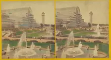 Exterior view, Crystal Palace, 1851. Creator: Unknown