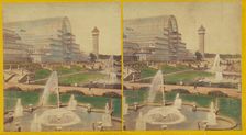 Exterior view, Crystal Palace, 1851. Creator: Unknown