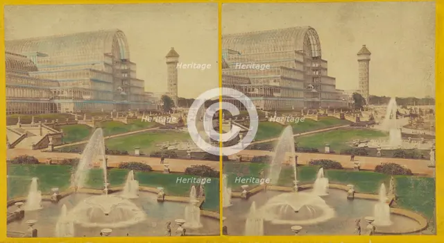 Exterior view, Crystal Palace, 1851. Creator: Unknown.
