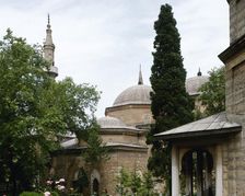 Exterior view, Muradiye Mosque, Muradiye Complex, Busra, Turkey, completed in 1426 (1999). Creator: LTL