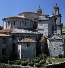 Exterior view of the church of the monastery of Santa Maria de Osera (Orense), detail of the apse