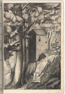 Exterior View of the Chapel of the Cardinal (Veduta esterna della cappella...) [plate G], 1612. Creator: Jacopo Ligozzi