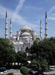 Exterior view of the Blue Mosque in Istanbul