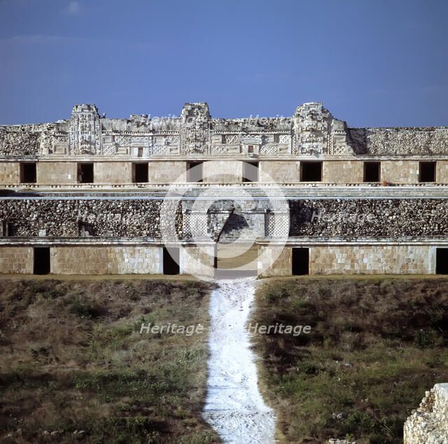 Exterior view of the House of the Nuns of Chichen Itza.