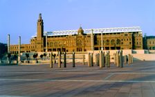 Exterior view of the Olympic Stadium of Montjuic in Barcelona
