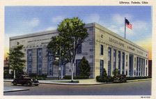 Exterior view of the Library, Toledo, Ohio, USA, 1940