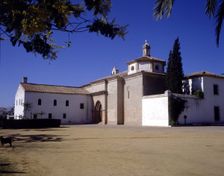 Exterior view of the Monastery of La Rabida at Palos de la Frontera (Huelva)