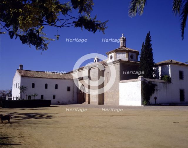 Exterior view of the Monastery of La Rabida at Palos de la Frontera (Huelva).