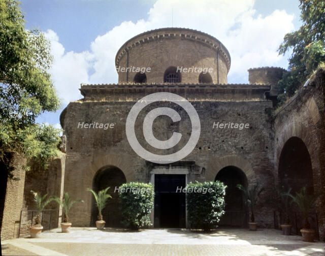 Exterior view of the Mausoleum of Santa Costanza, built in 350 AD for the daughter of Constantine.