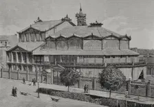 Exterior view of the Pignatelli Theatre, Saragossa, Aragon, Spain, 1878. Creator: Unknown